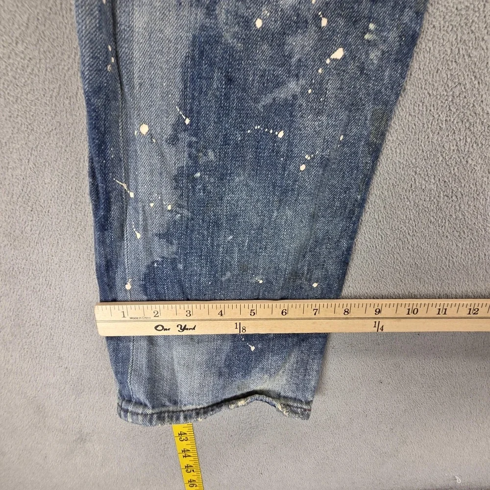 Polo Ralph Lauren Jeans Mens 32x32 Blue Selvedge Slim Straight Zip Fly